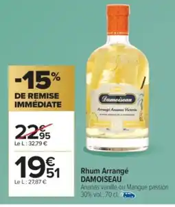 Carrefour Market DAMOISEAU Rhum Arrangé offre