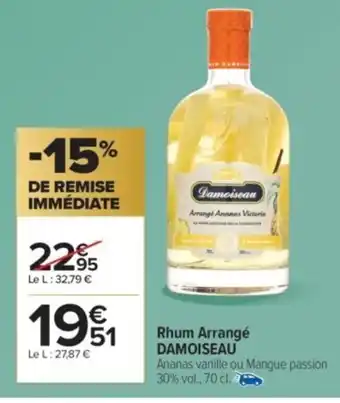 Carrefour Market DAMOISEAU Rhum Arrangé offre