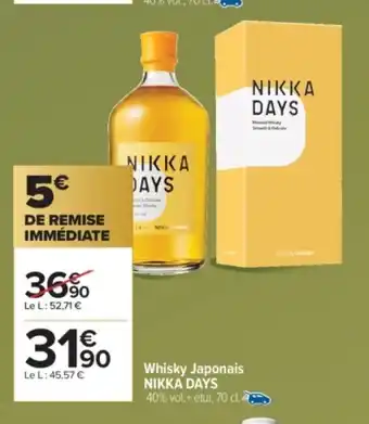 Carrefour Market NIKKA DAYS Whisky Japonais offre