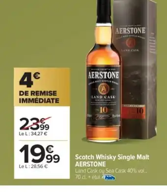 Carrefour Market AERSTONE Scotch Whisky Single Malt offre