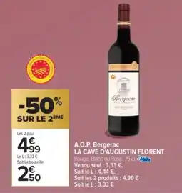 Carrefour Market LA CAVE D'AUGUSTIN FLORENT A.O.P. Bergerac offre