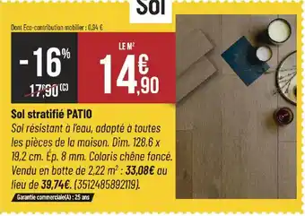 Bricorama PATIO Sol stratifié offre