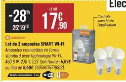 Bricorama LEDVANCE Lot de 3 ampoules SMART WI-FI offre