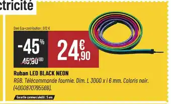 Bricorama Ruban LED BLACK NEON offre