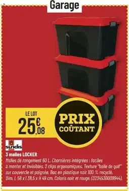 Bricorama SUNDIS 3 malles offre