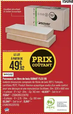 Bricorama ISOVER Panneaux en fibre de bois ISONAT FLEX 55 offre