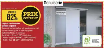 Bricorama Kit porte coulissante en applique prépeinte offre
