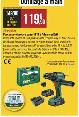 Bricorama BOSCH Perceuse-visseuse sans-fil 18 V Advanced Drill offre