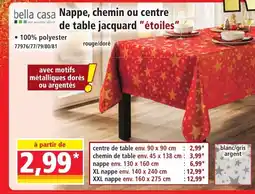 Norma BELLA CASA Nappe, chemin ou centre de table jacquard étoiles offre