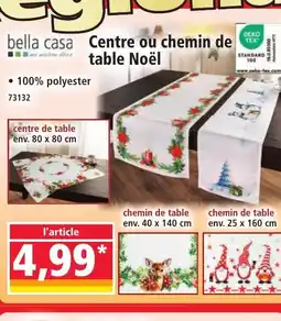 Norma BELLA CASA Centre ou chemin de table Noël offre