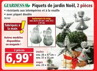 Norma GIARDESSA Piquets de jardin Noël, 2 pièces offre