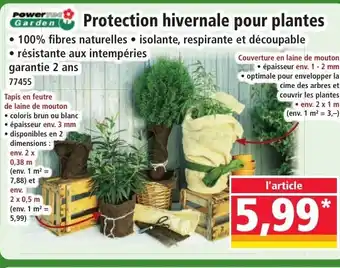 Norma POWER GARDEN Protection hivernale pour plantes offre