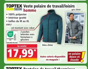 Norma TOPTEX Veste polaire de travail/loisirs offre