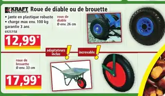 Norma KRAFT Roue de diable ou de brouette offre