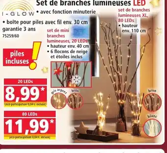 Norma I-GLOW Set de branches lumineuses LED offre