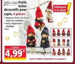 Norma BELLA CASA Petits lutins décoratifs pour sapin, 4 pièces offre
