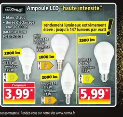 Norma MAXIMUS Ampoule LED haute intensité offre