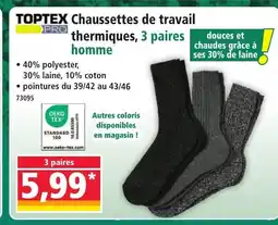 Norma TOPTEX Chaussettes de travail thermiques, 3 paires homme offre