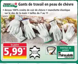 Norma POWER GARDEN Gants de travail en peau de chèvre offre