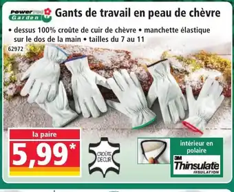 Norma POWER GARDEN Gants de travail en peau de chèvre offre