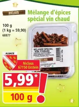 Norma NICLAUS Mélange d'épices spécial vin chaud offre