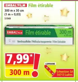 Norma EMBAL'FILM Film étirable offre