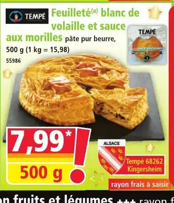 Norma TEMPÉ Feuilleté blanc de volaille et sauce aux morilles offre