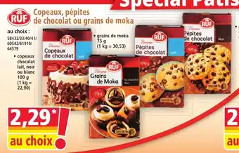 Norma RUF Copeaux, pépites de chocolat ou grains de moka offre