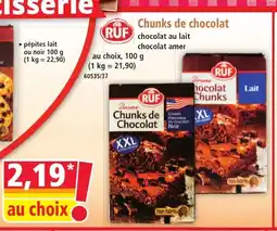 Norma RUF Chunks de chocolat offre