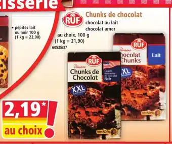 Norma RUF Chunks de chocolat offre
