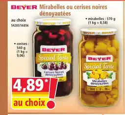 Norma BEYER Mirabelles ou cerises noires dénoyautées offre