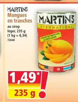 Norma MARTINS Mangues en tranches offre