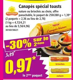 Norma Canapés spécial toasts offre
