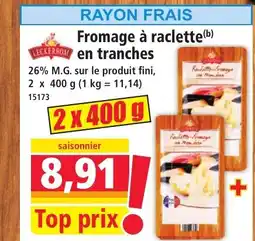Norma LECKERROM Fromage à raclette en tranches offre