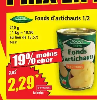 Norma ERNTE Fonds d'artichauts 1/2 offre