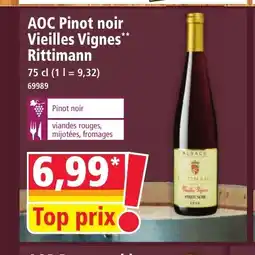 Norma AOC Pinot noir Vieilles Vignes Rittimann offre