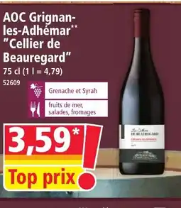 Norma AOC Grignan- les-Adhémar Cellier de Beauregard offre