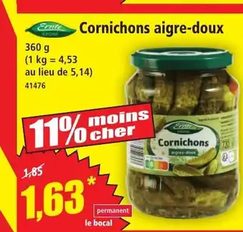 Norma ERNTE Cornichons aigre-doux offre