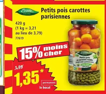 Norma ERNTE Petits pois carottes parisiennes offre