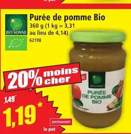 Norma BIO SONNE Purée de pomme Bio offre