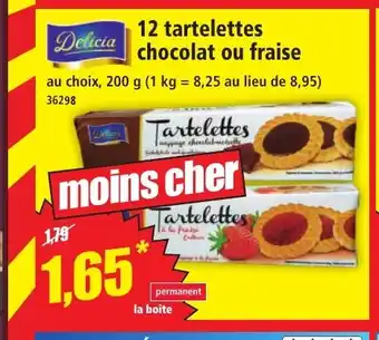 Norma DELICIA 12 tartelettes chocolat ou fraise offre