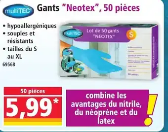 Norma MULTITEC Gants Neotex, 50 pièces offre