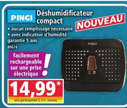 Norma PINGI Déshumidificateur compact offre