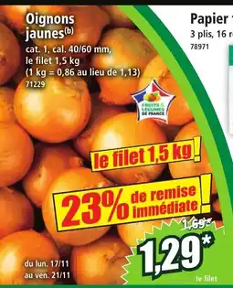 Norma Oignons jaunes offre