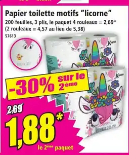 Norma Papier toilette motifs licorne offre