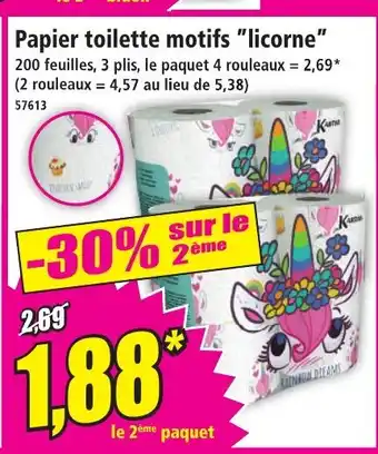 Norma Papier toilette motifs licorne offre