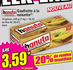 Norma HANUTA Gaufrette à la noisette offre