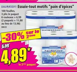 Norma DAUNASOFT Essuie-tout motifs pain d'épices offre