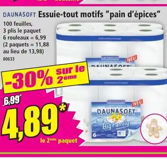 Norma DAUNASOFT Essuie-tout motifs pain d'épices offre
