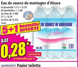 Norma Eau de source de montagne d'Alsace offre